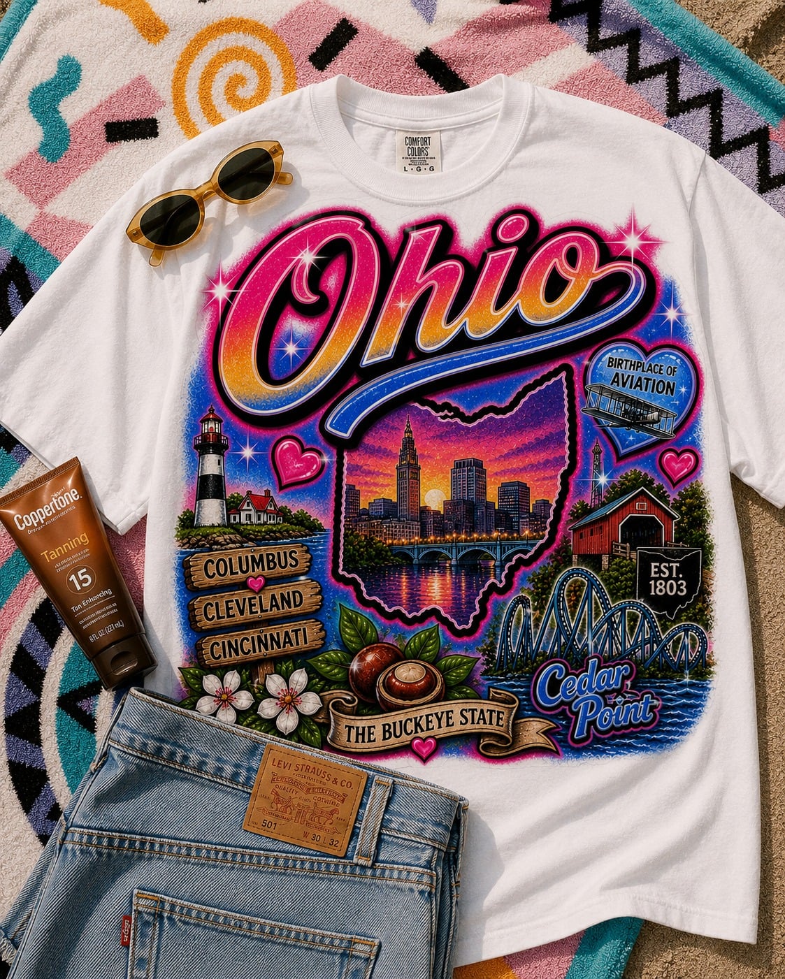 Ohio Airbrush Graphic Tee