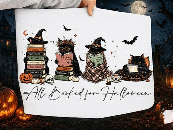 All Booked for Halloween Graphic Tee