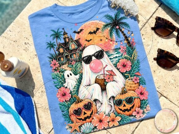 Summer Boujee Ghost Graphic Tee