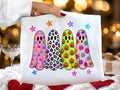 Bright Patterned Ghosts Graphic Tee