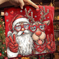 Santa and Rudolph Peace Graphic Tee
