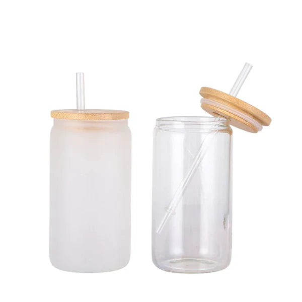 16oz Just Another Chapter custom Sublimation Printed Clear or Frost Glass Tumbler, Mug, Jar Cup