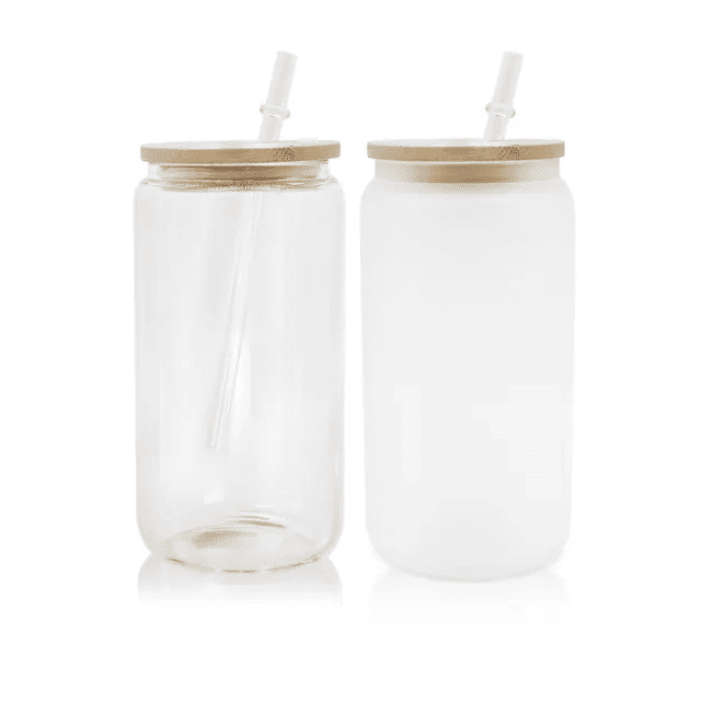 16oz Just Another Chapter custom Sublimation Printed Clear or Frost Glass Tumbler, Mug, Jar Cup