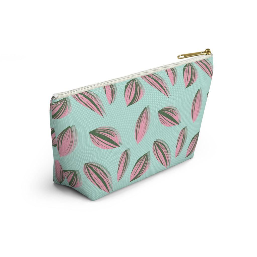 Tradescantia Nanouk Pattern Accessory Pouch – Makeup Bag With T-Bottom