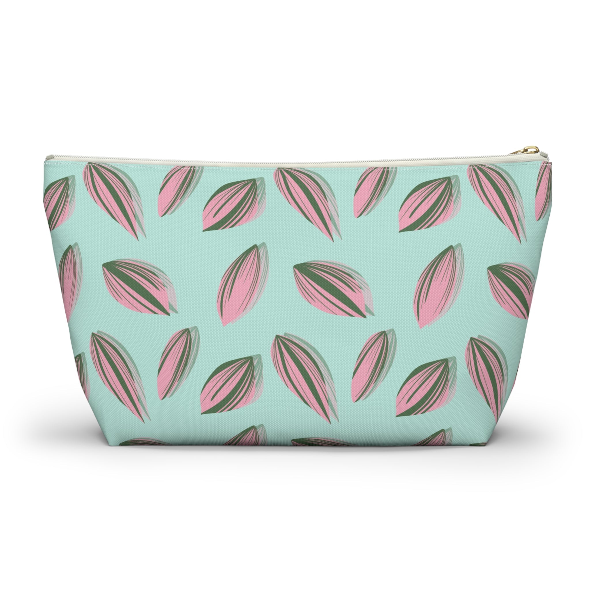 Tradescantia Nanouk Pattern Accessory Pouch – Makeup Bag With T-Bottom