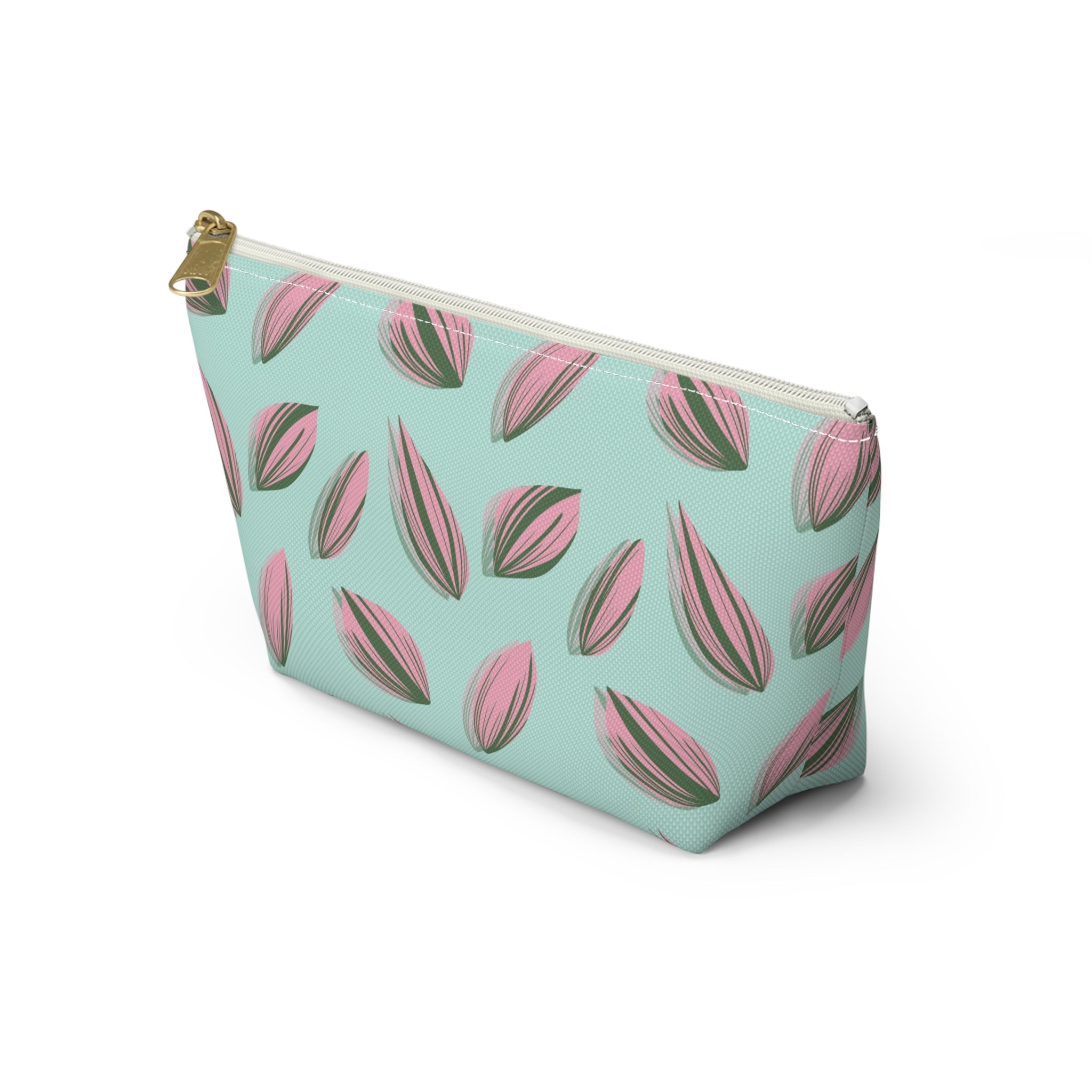 Tradescantia Nanouk Pattern Accessory Pouch – Makeup Bag With T-Bottom