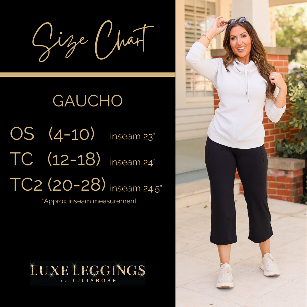Gabriella -Black  High Waisted Gaucho Pants*