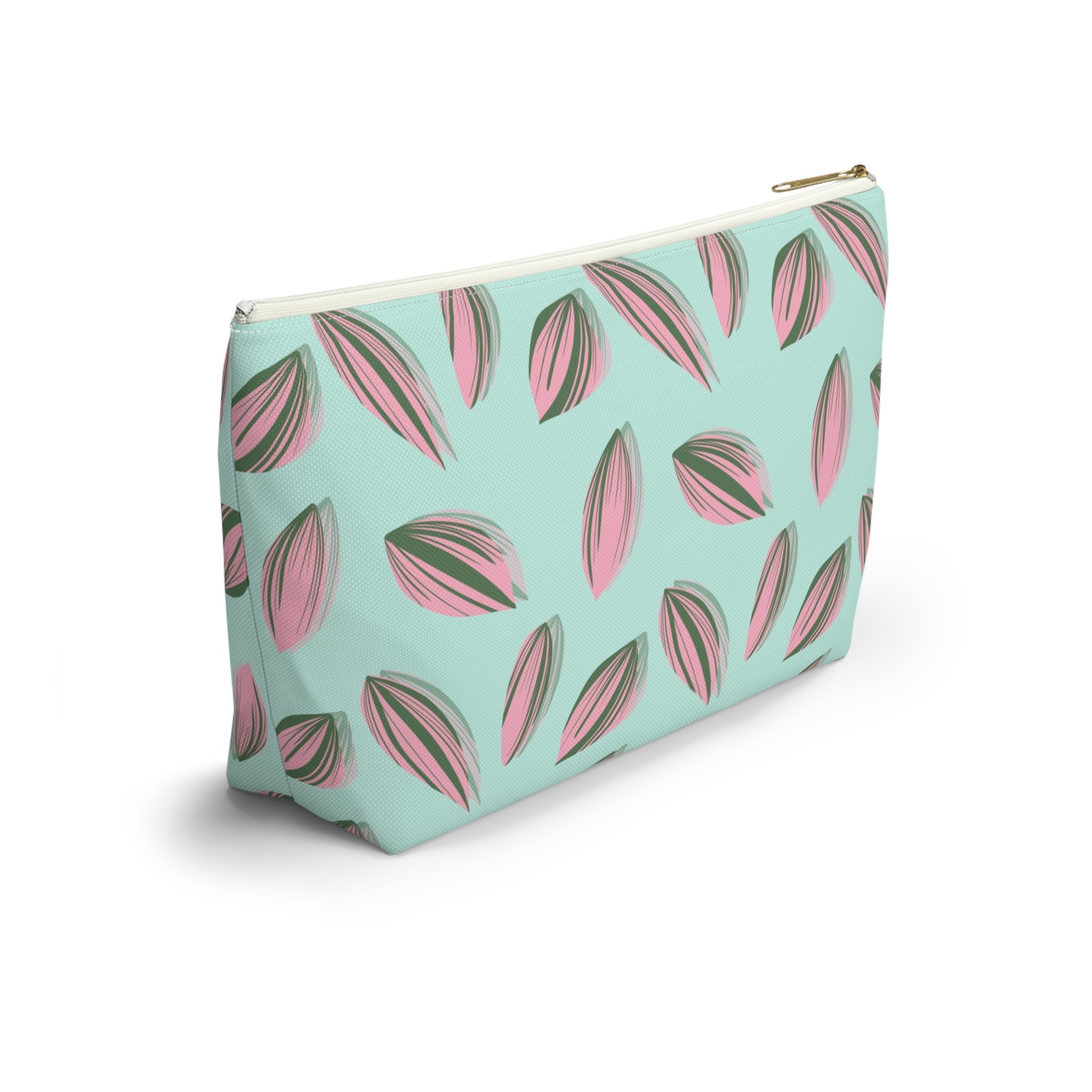 Tradescantia Nanouk Pattern Accessory Pouch – Makeup Bag With T-Bottom