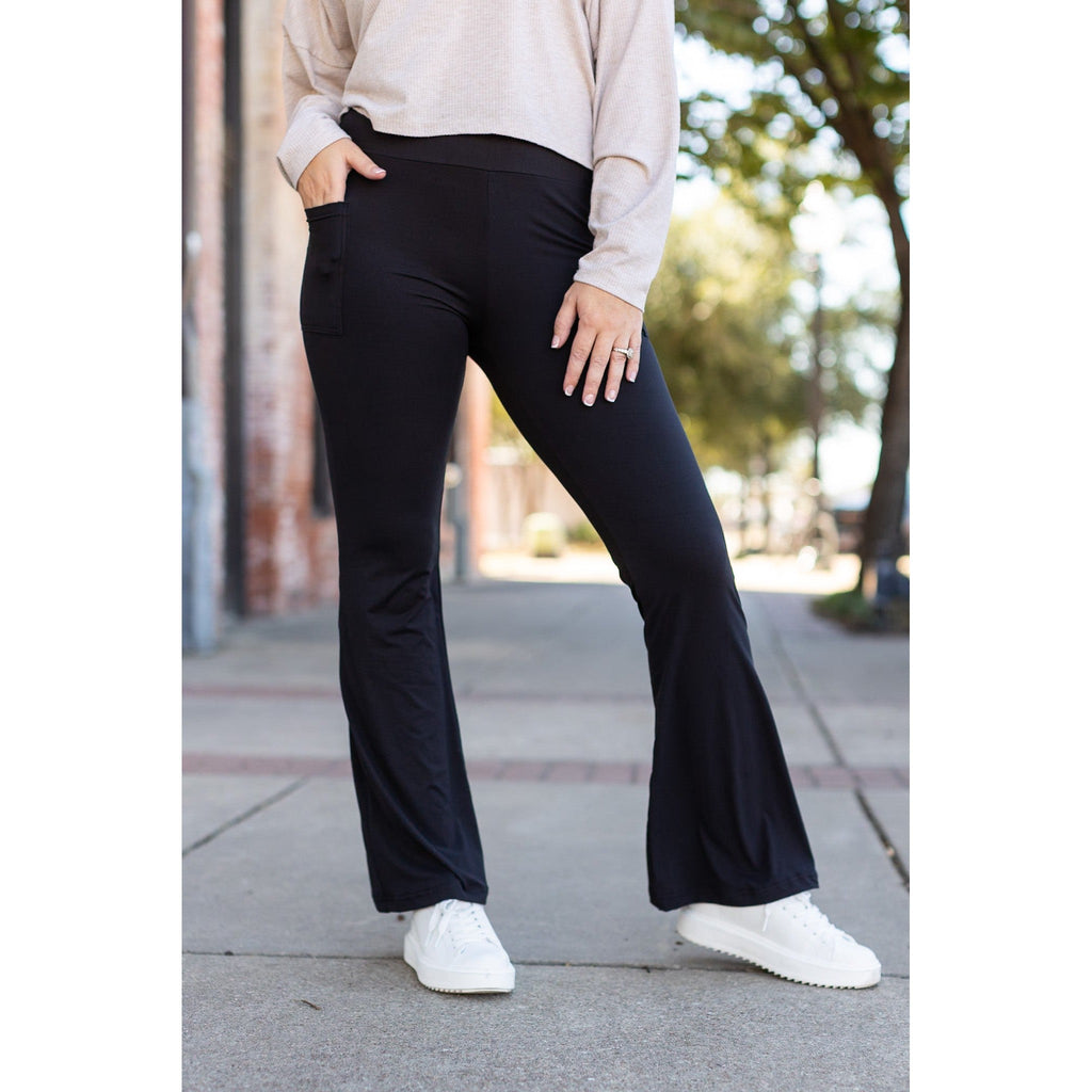 Vanessa - Black Bootcut Leggings - 27