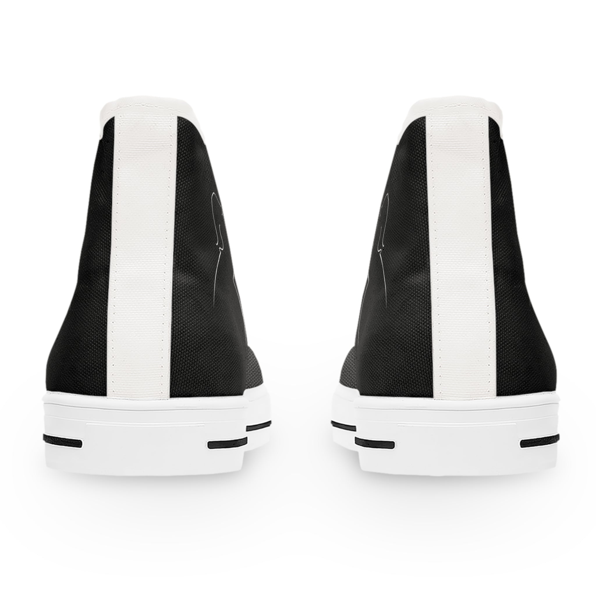 Women’s Black High-Top Sneakers – Political Parody Statement Shoes