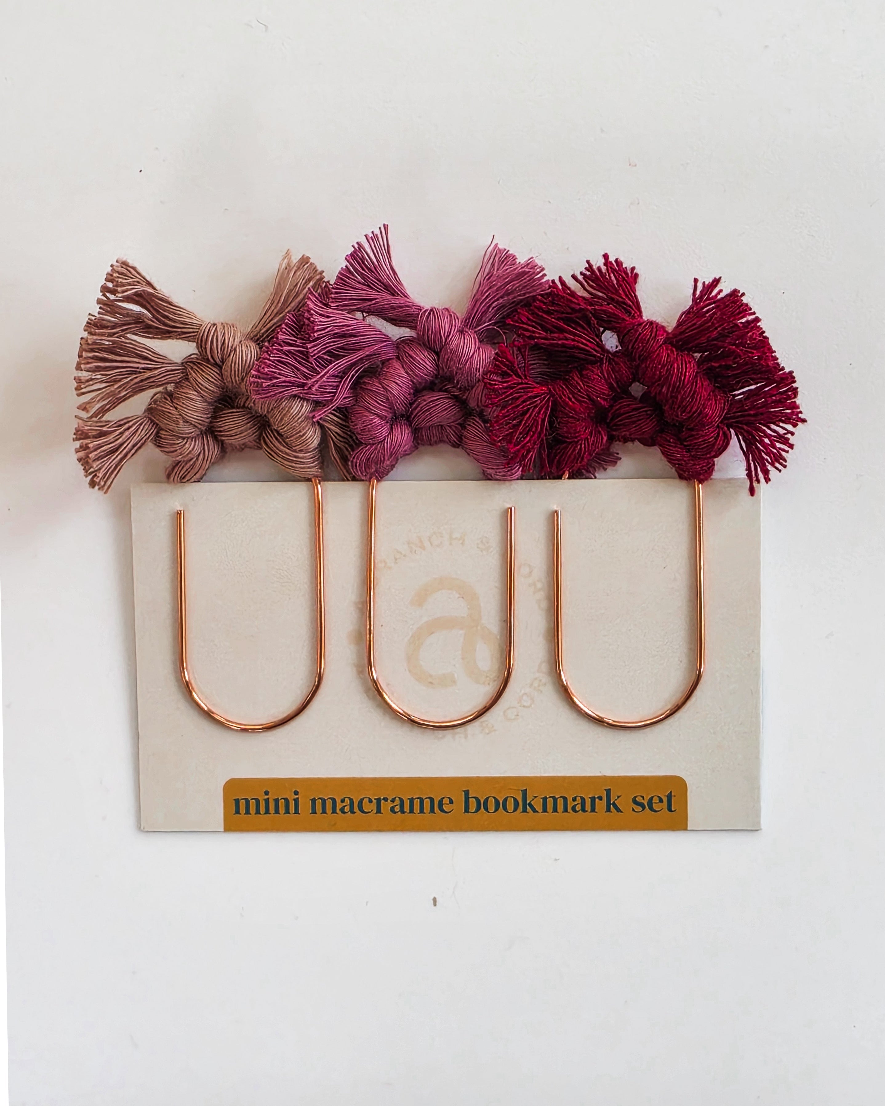 3-Pack Mini Macrame Bookmarks – Handmade Boho Fiber Art for Book Lovers