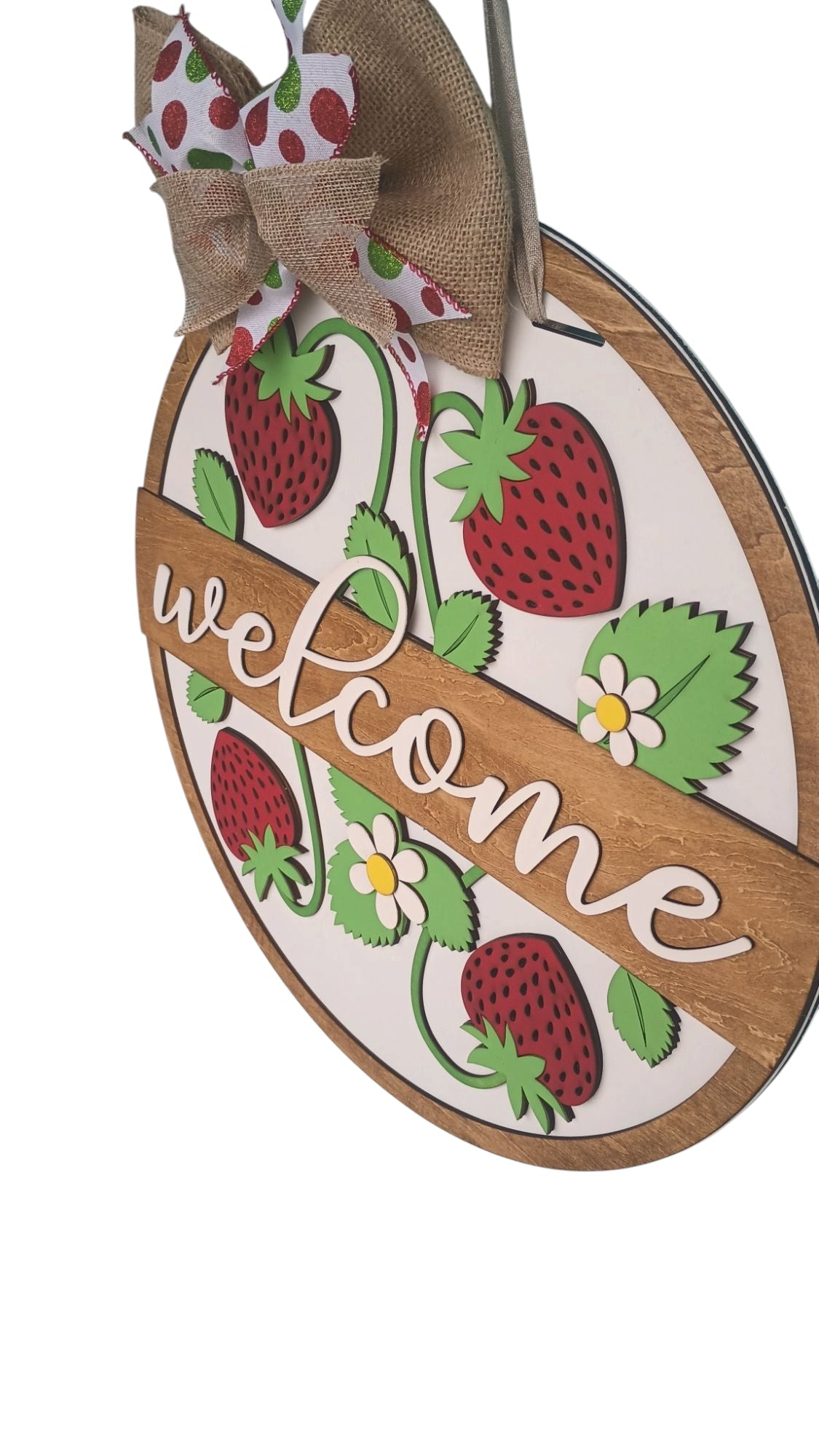 Strawberry Door Hanger – Welcome Sign for Front Porch
