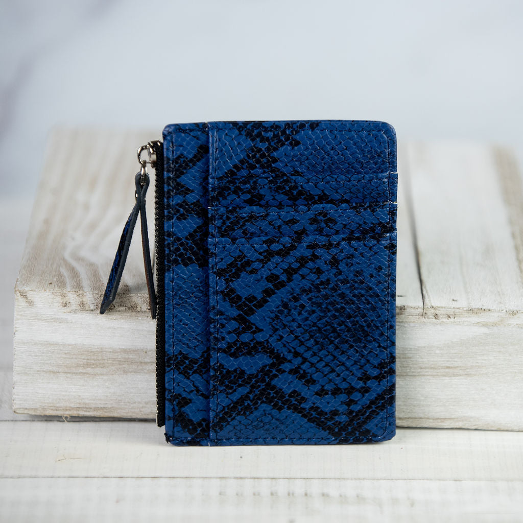 Molly Snake Print Coin Zip Pouch