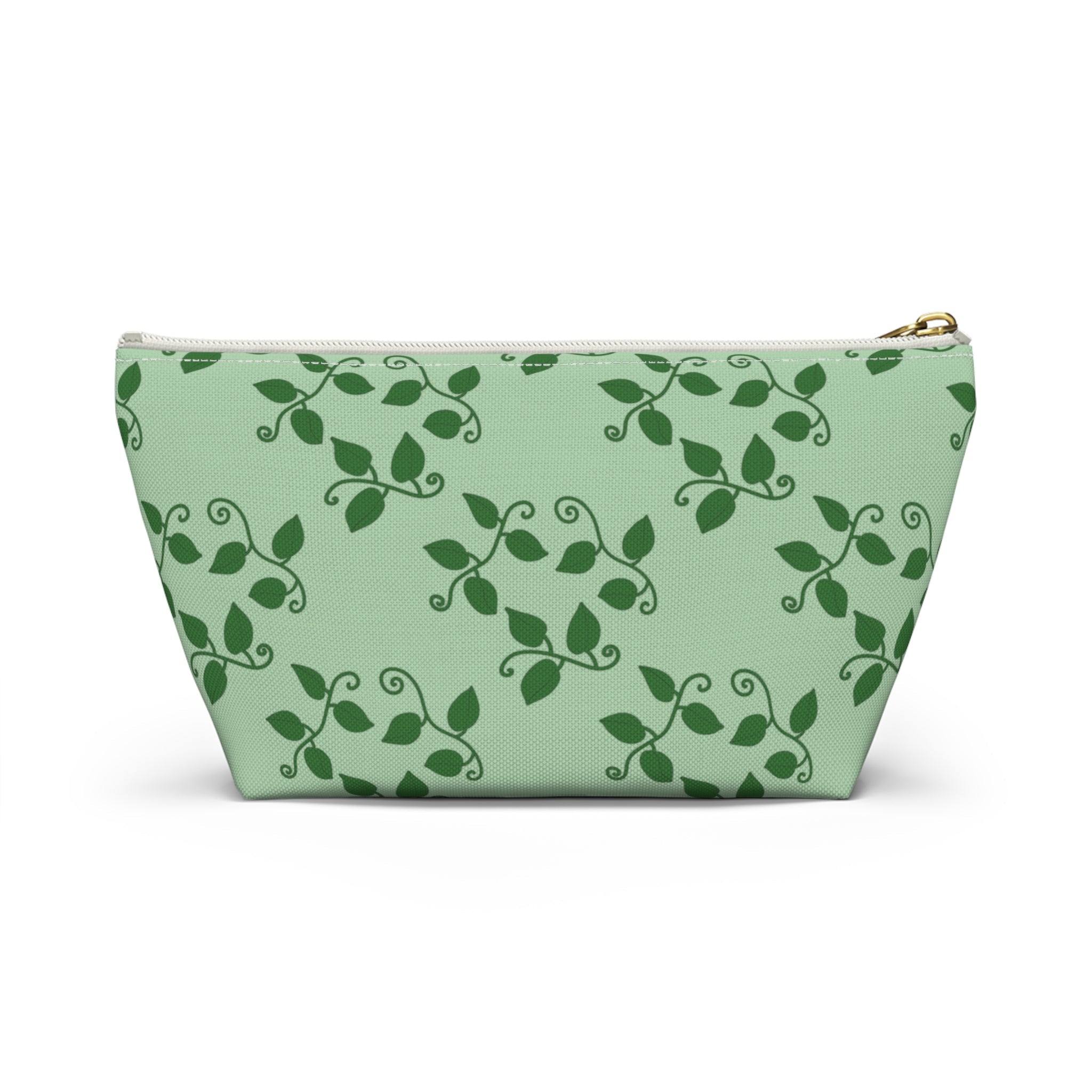 Pothos Pattern Accessory Pouch – Makeup Bag With T-Bottom