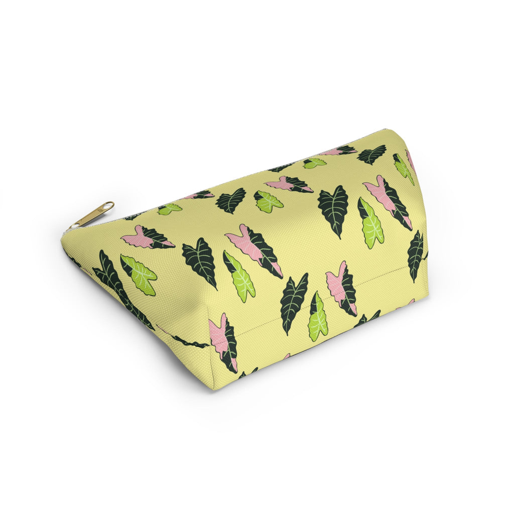 Alocasia Pattern Accessory Pouch – Makeup Bag With T-Bottom