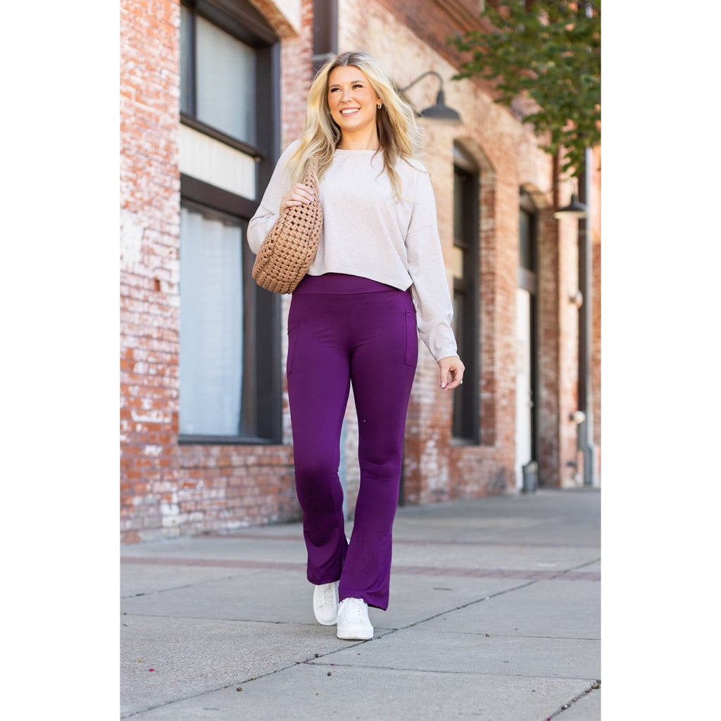 Reese  Purple Flare Leggings