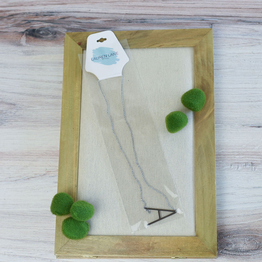 Large Letter / Initial Necklace In Silver