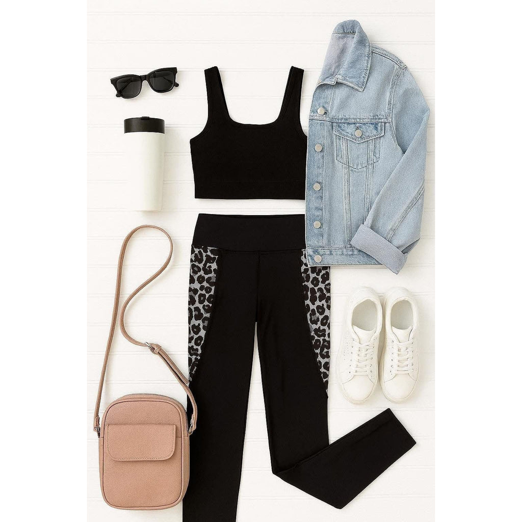 Sabrina - Snow Leopard Panel Leggings