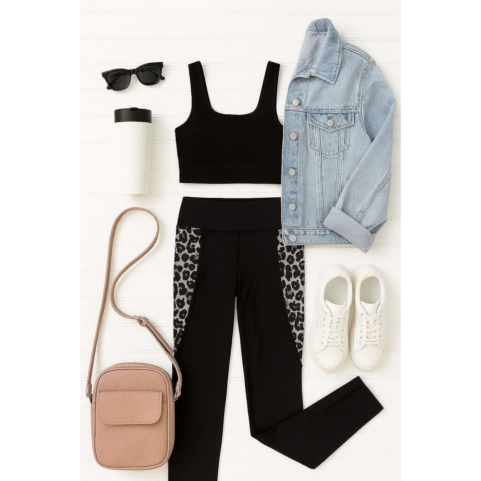 Sabrina - Snow Leopard Panel Leggings