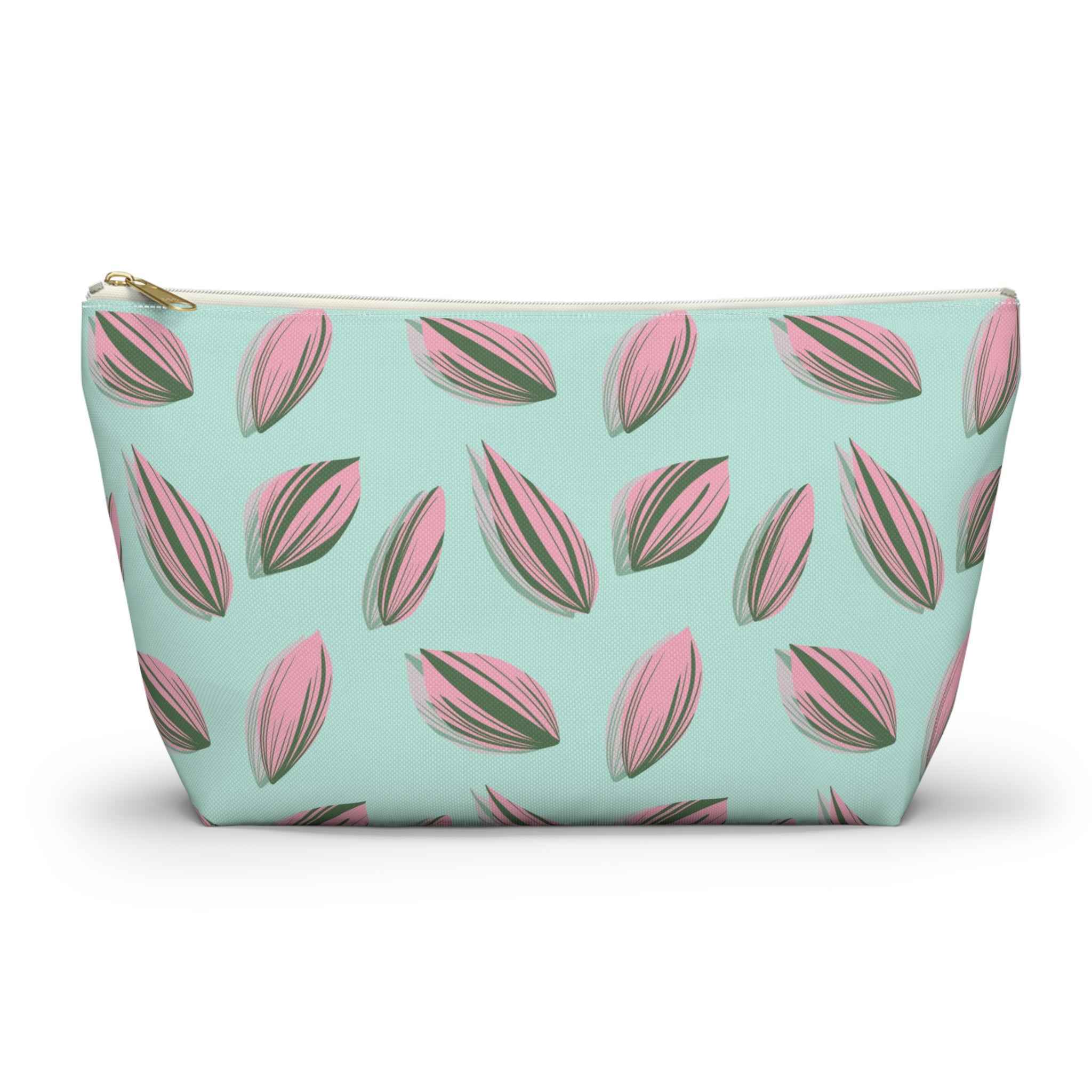 Tradescantia Nanouk Pattern Accessory Pouch – Makeup Bag With T-Bottom