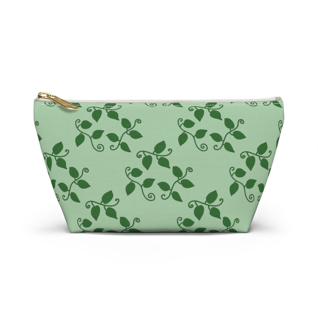 Pothos Pattern Accessory Pouch – Makeup Bag With T-Bottom