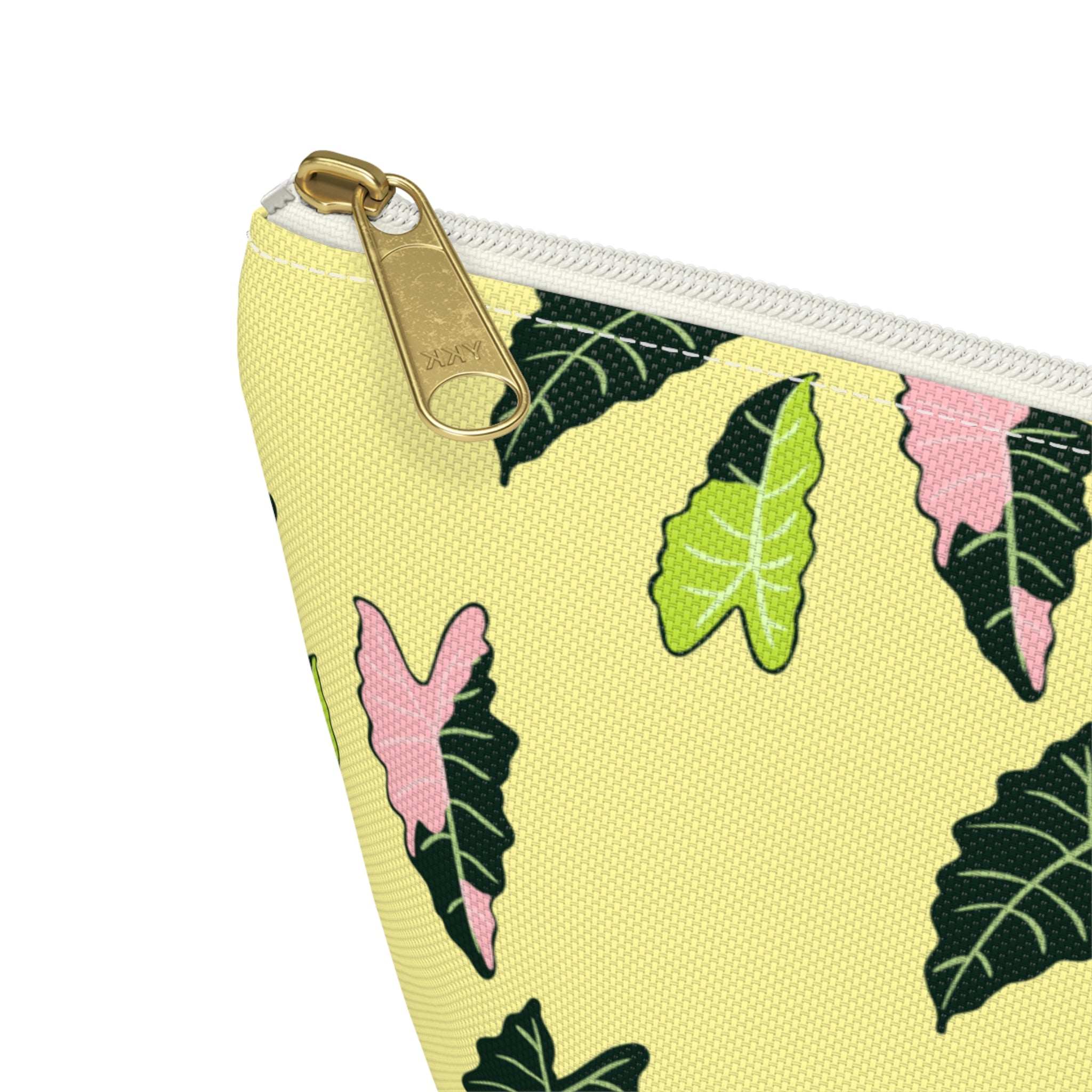 Alocasia Pattern Accessory Pouch – Makeup Bag With T-Bottom
