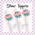 3D Printed - Straw Topper - Pastel Nurse