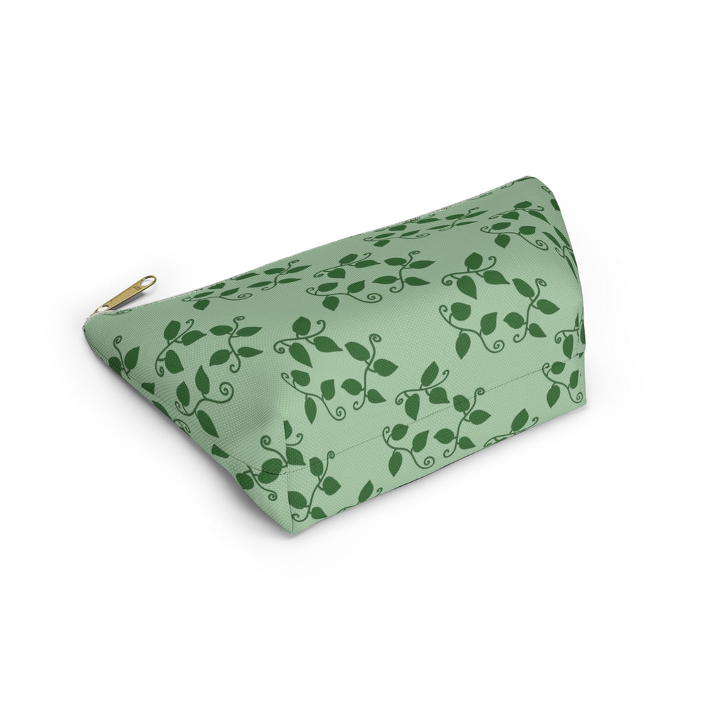 Pothos Pattern Accessory Pouch – Makeup Bag With T-Bottom