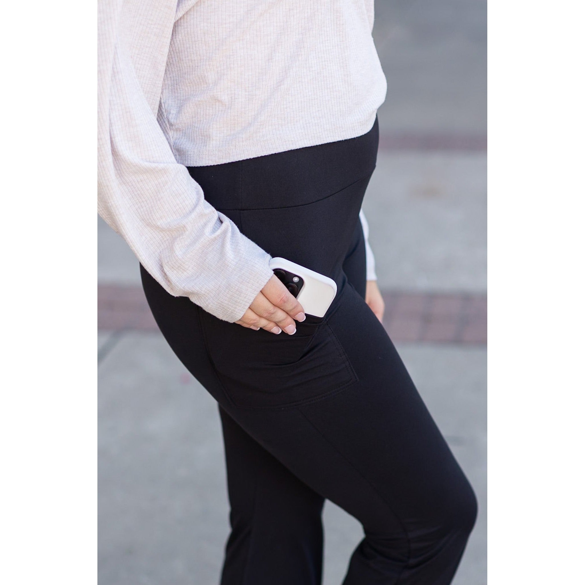 Vanessa - Black Bootcut Leggings - 27