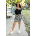 Zoe - Zebra Print Jogger Skirt