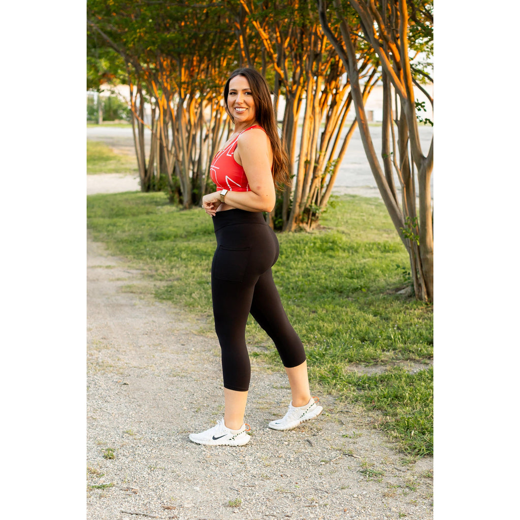 Cassandra - Black CAPRI with POCKETS