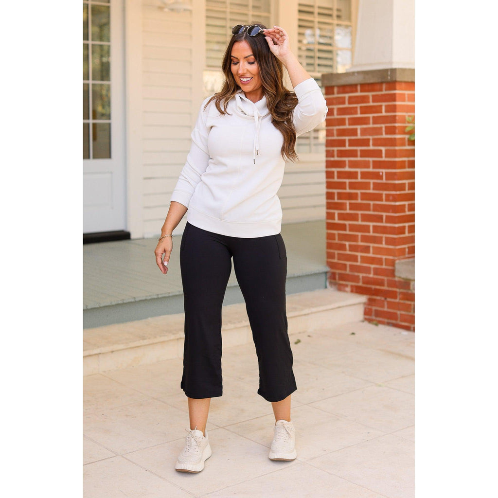 Gabriella -Black  High Waisted Gaucho Pants*