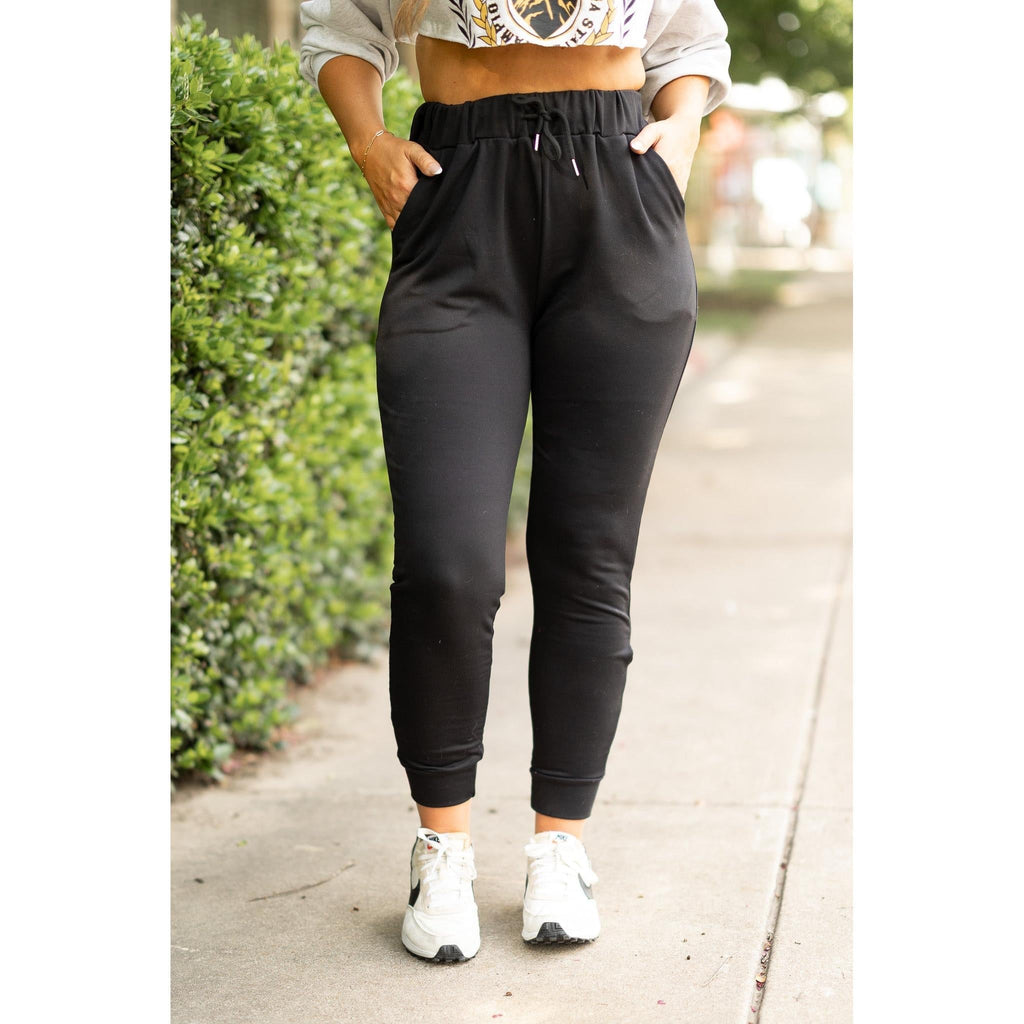 Braelyn - Black Fleece Jogger