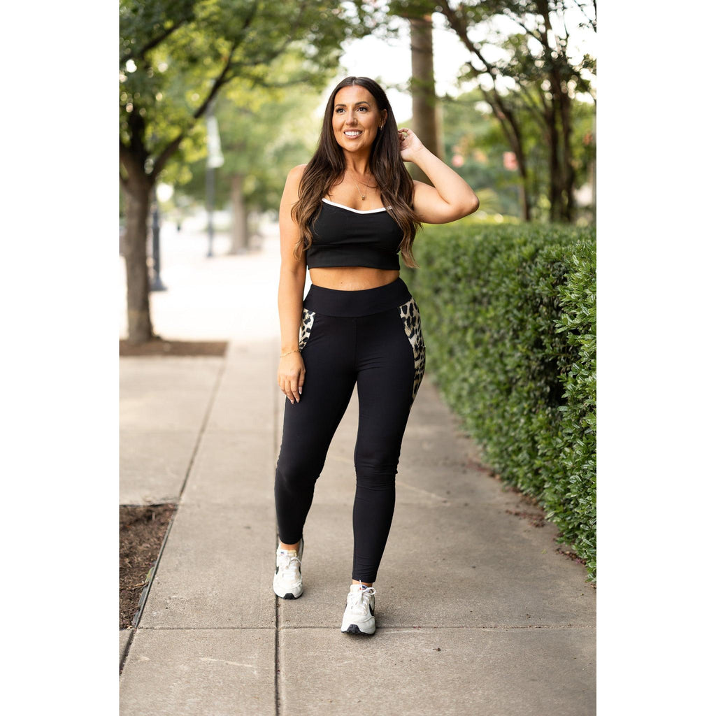 Gianna - Leopard Panel Sculpting Leggings*