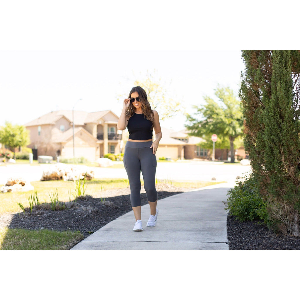 Dani -  Charcoal CAPRI with POCKETS
