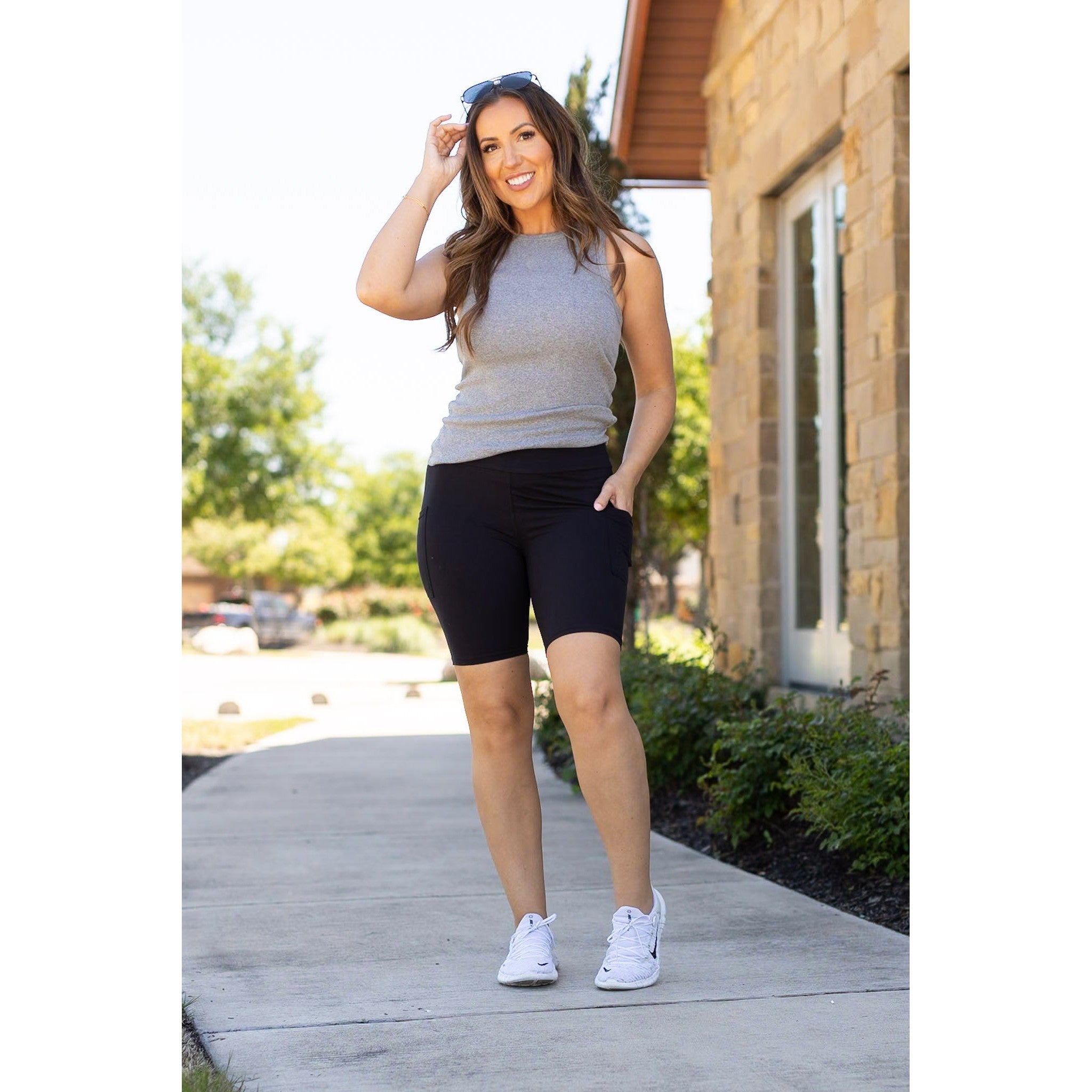 Bree - Black Biker 7-inch Shorts