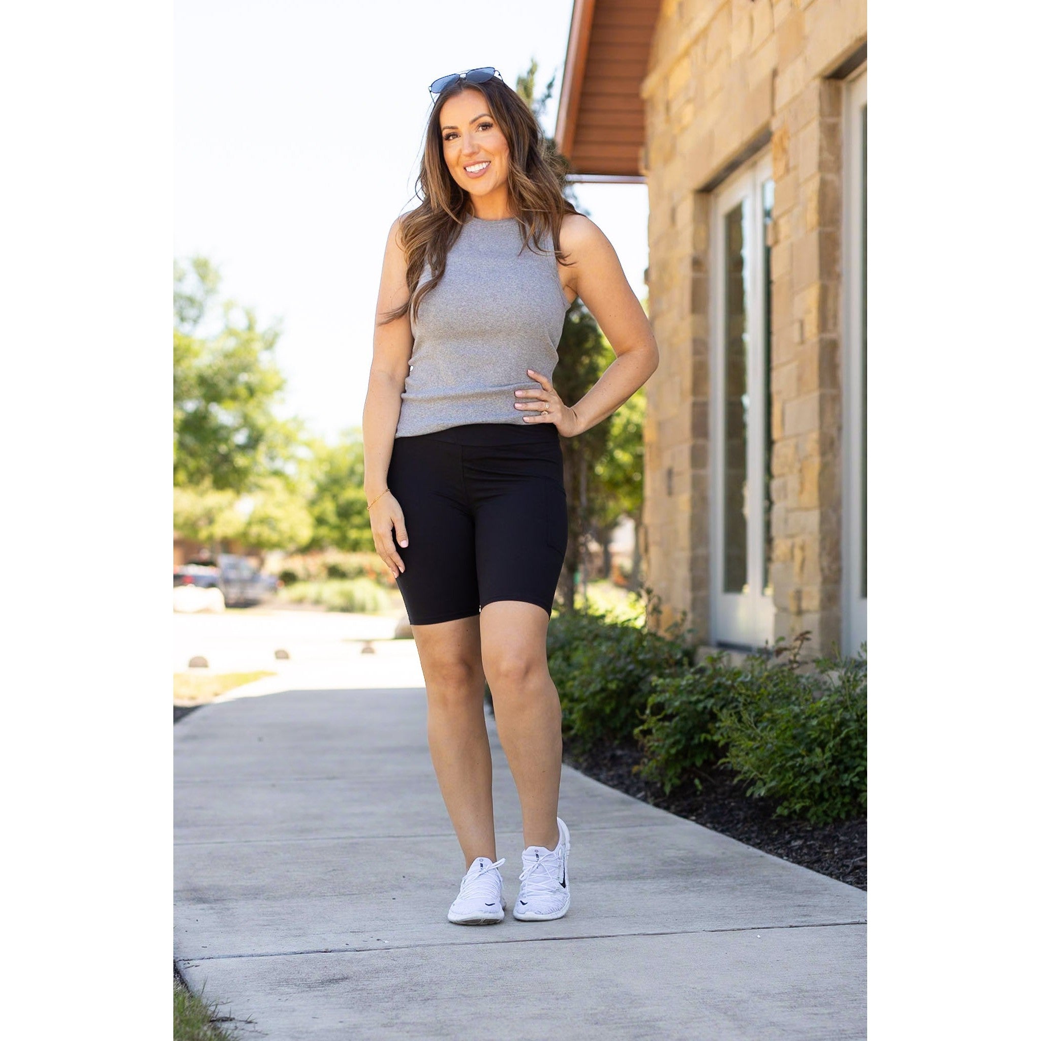 Bree - Black Biker 7-inch Shorts