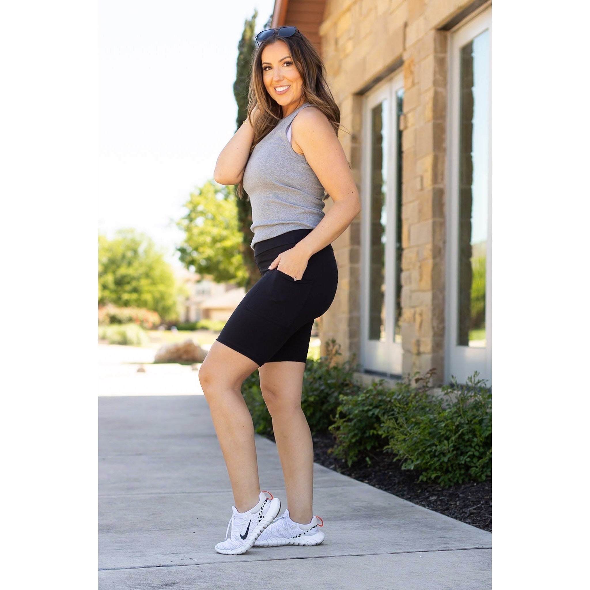 Bree - Black Biker 7-inch Shorts