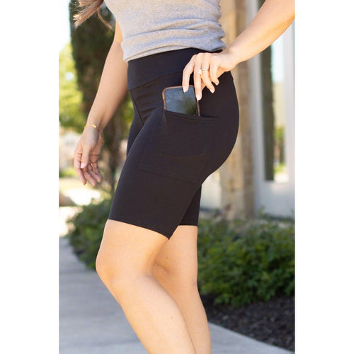 Bree - Black Biker 7-inch Shorts