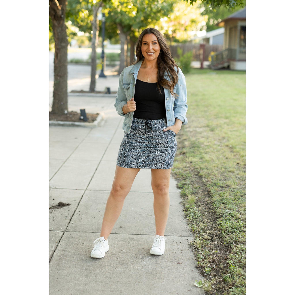 Sydney Snakeskin Jogger Skirt