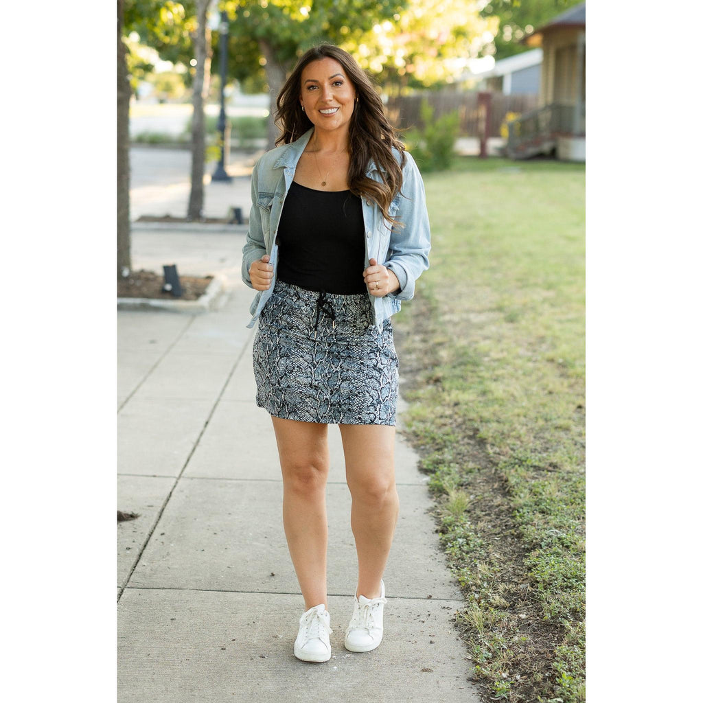 Sydney Snakeskin Jogger Skirt