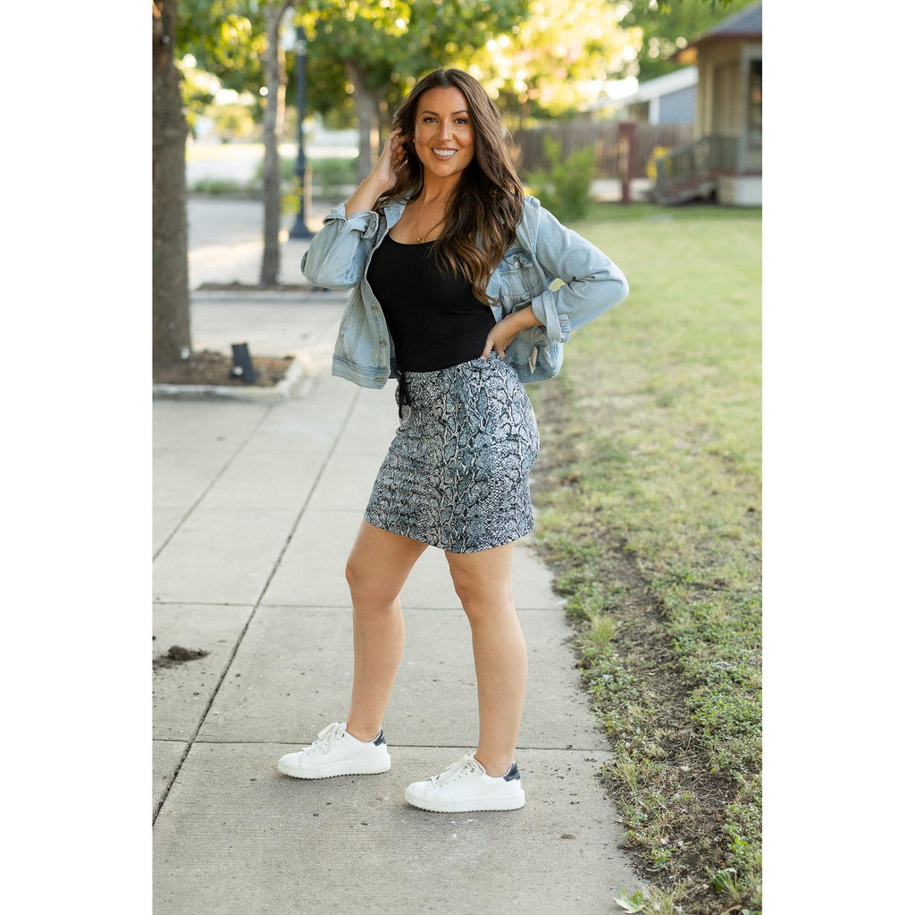 Sydney Snakeskin Jogger Skirt