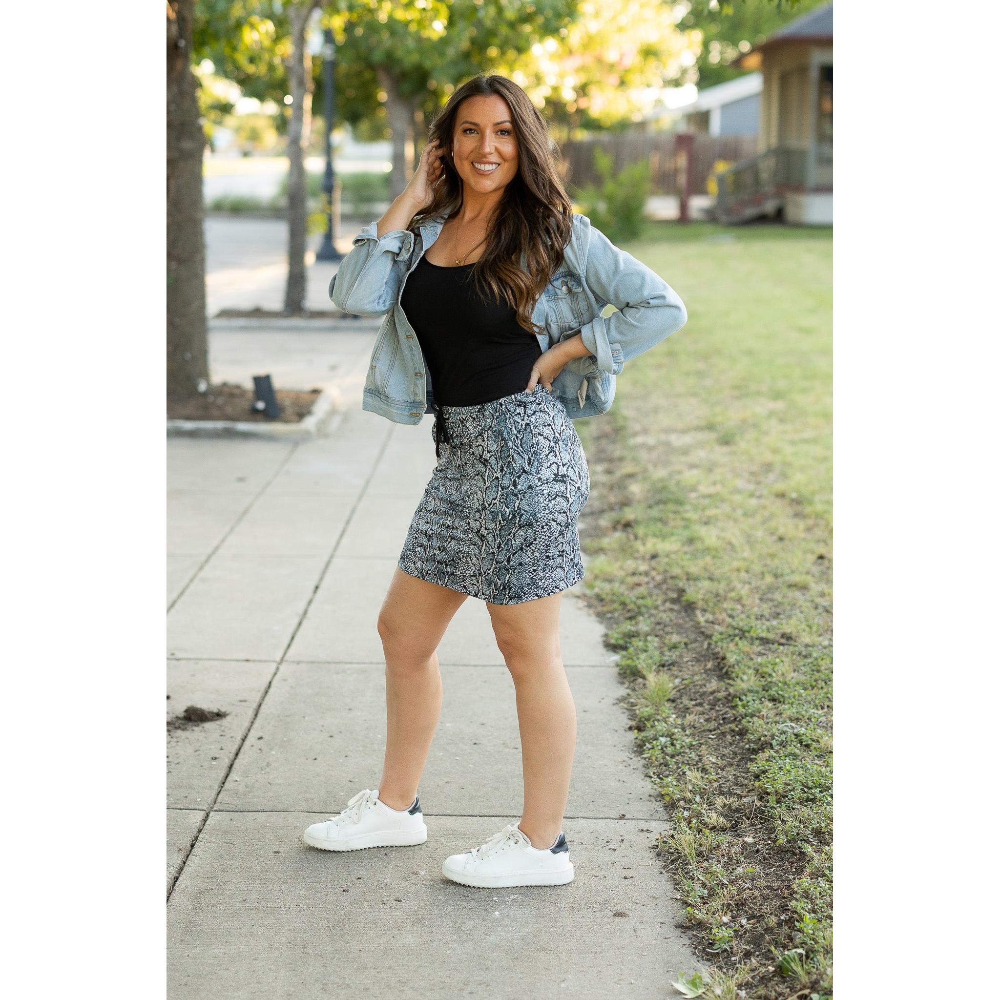 Sydney Snakeskin Jogger Skirt