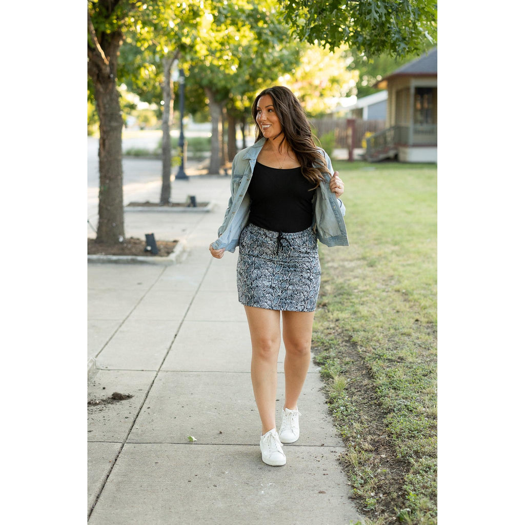 Sydney Snakeskin Jogger Skirt