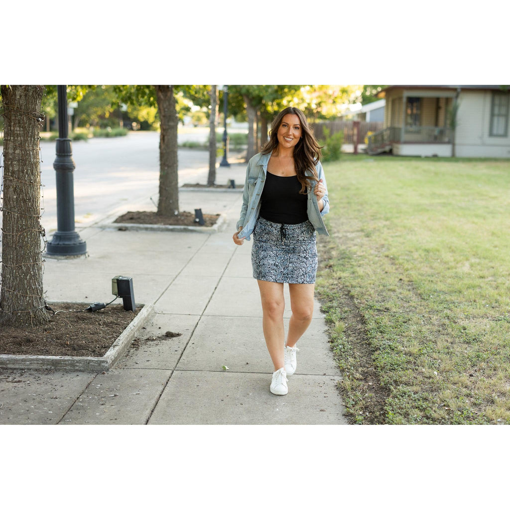 Sydney Snakeskin Jogger Skirt