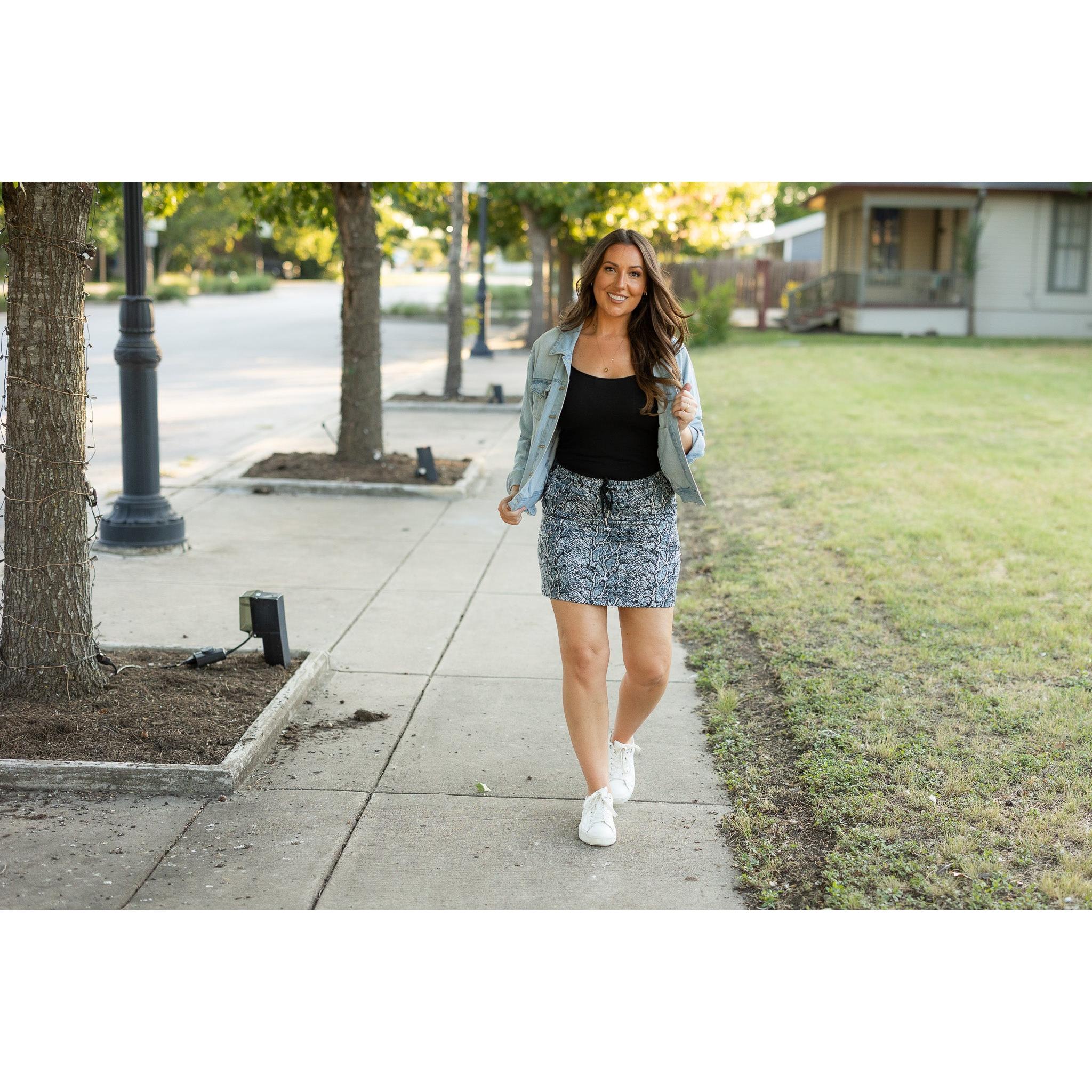 Sydney Snakeskin Jogger Skirt