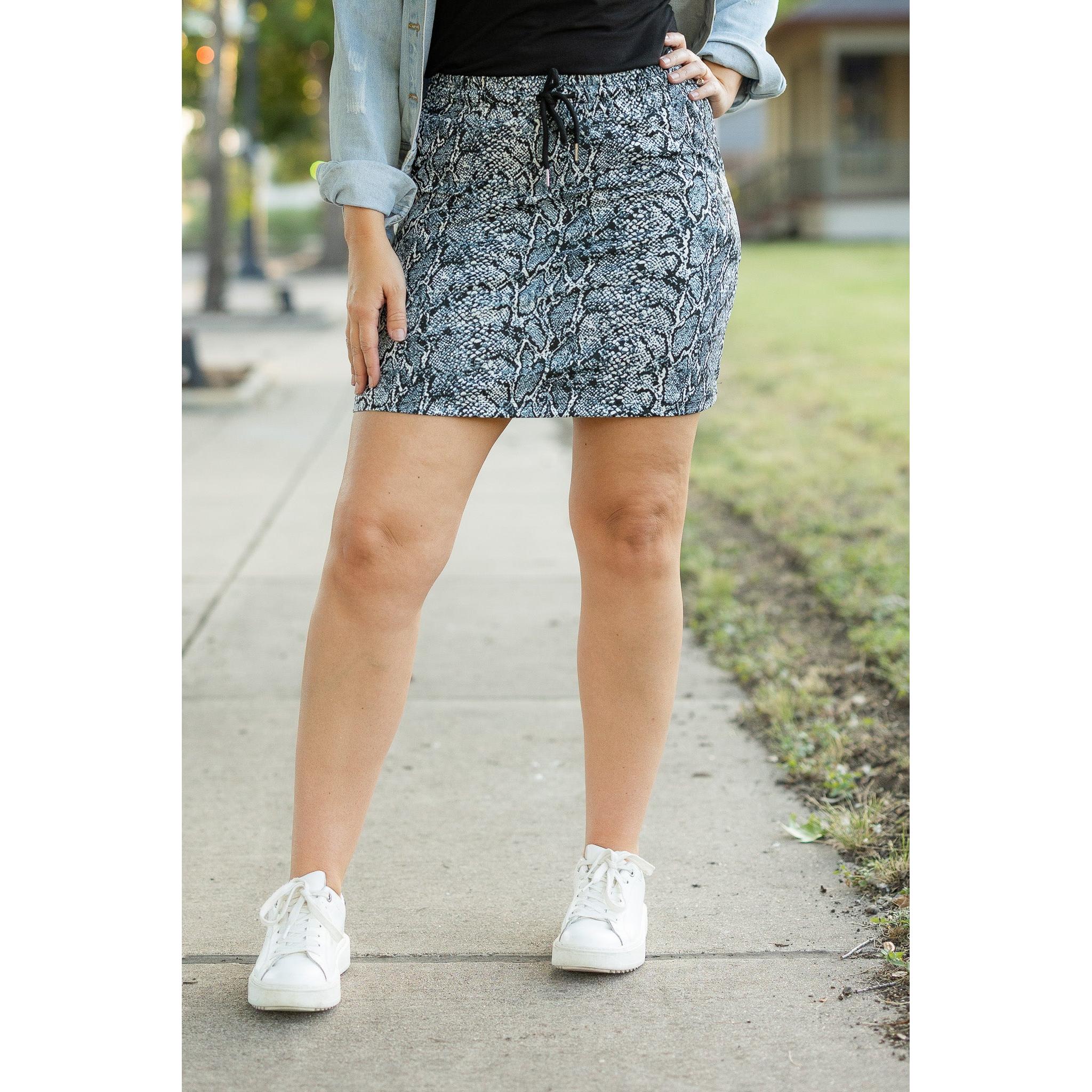 Sydney Snakeskin Jogger Skirt