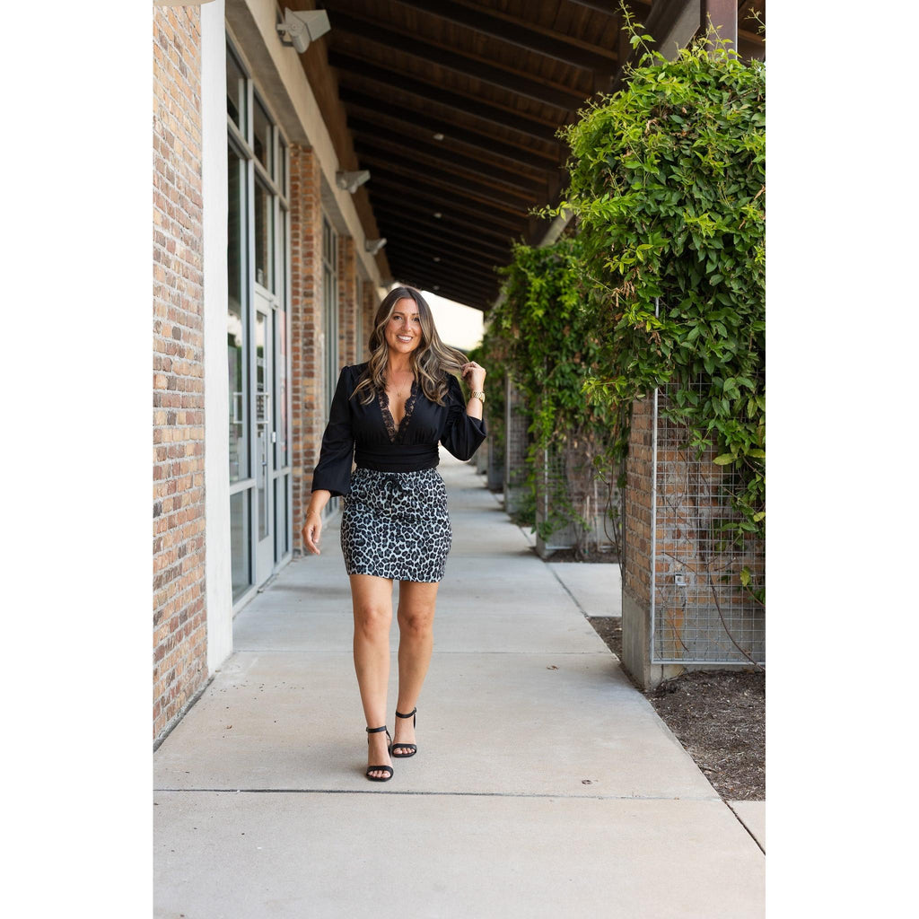 Stella -  Snow Leopard Jogger Skirt