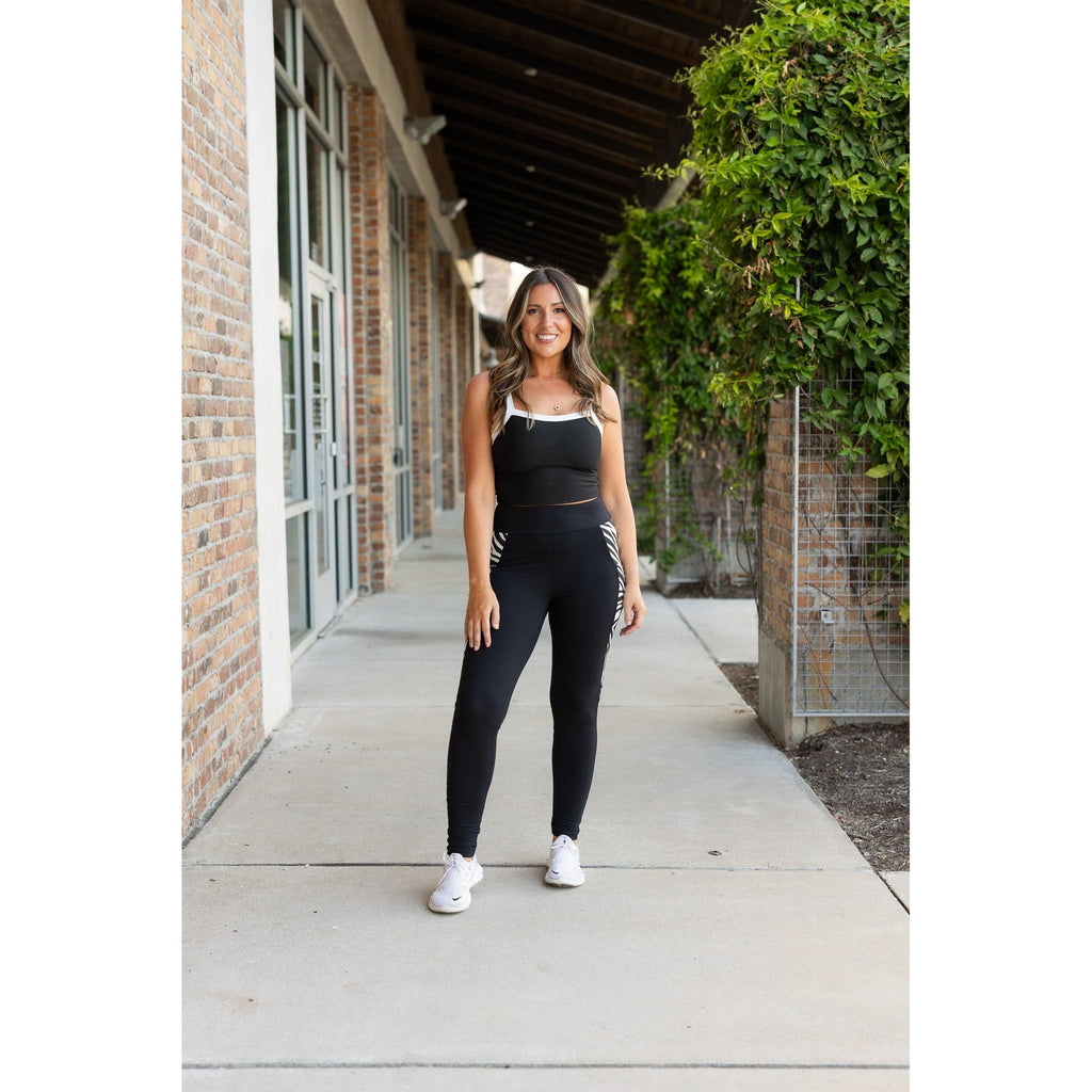 Zola - Zebra Print Panel Leggings