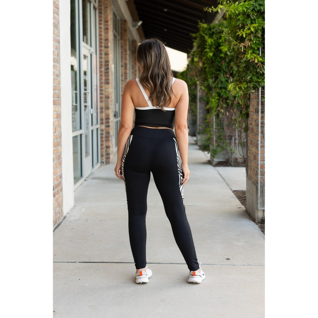 Zola - Zebra Print Panel Leggings
